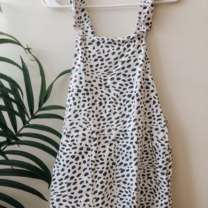 Cow print overalls!!